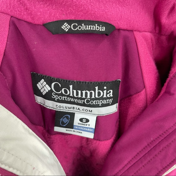 Columbia 3 in 1 Interchange Waterproof Breathable Jacket Hooded Pink Womens - Picture 2 of 6
